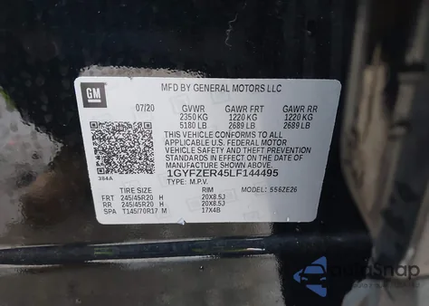 2020 Cadillac Xt4 Fwd Sport from USA, damaged, VIN 1GYFZER45LF144495